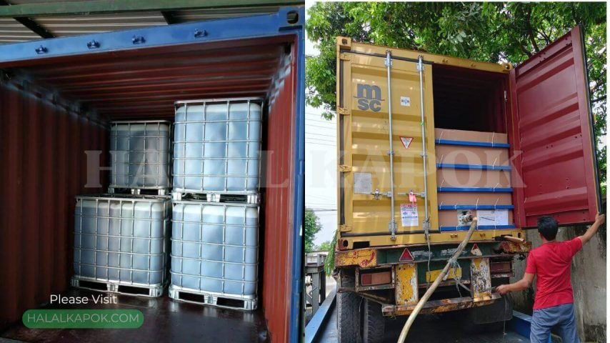 KAPOK OIL STUFFING IBC FLEXYBAG COLLAGE HALAL KAPOK A